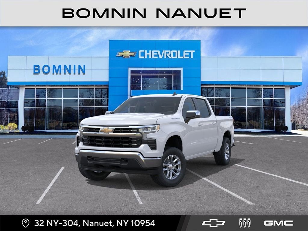 2026 Chevrolet Silverado 1500 LT (2FL) in Summit White — front three-quarter view