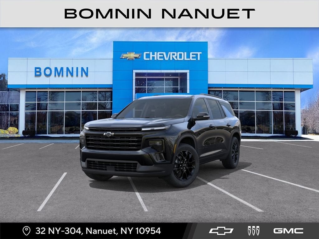 2026 Chevrolet Traverse LT in Mosaic Black Metallic — front three-quarter view