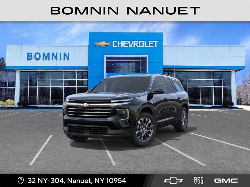 2026 Chevrolet Traverse LT in Mosaic Black Metallic — front three-quarter view