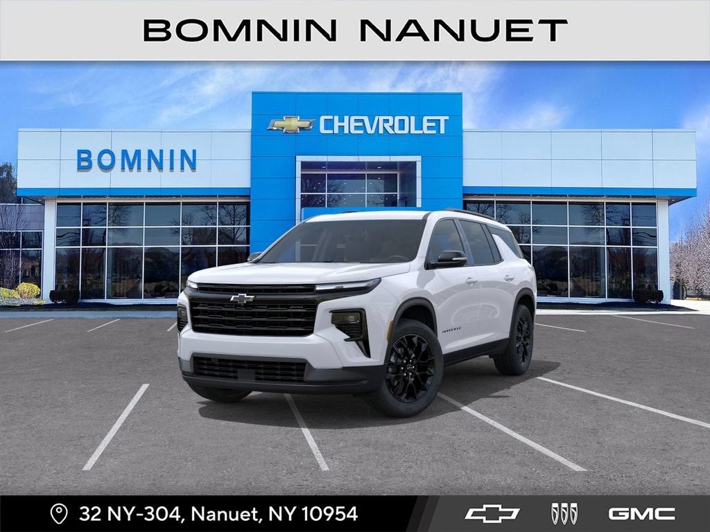 2026 Chevrolet Traverse LT in Summit White — front three-quarter view