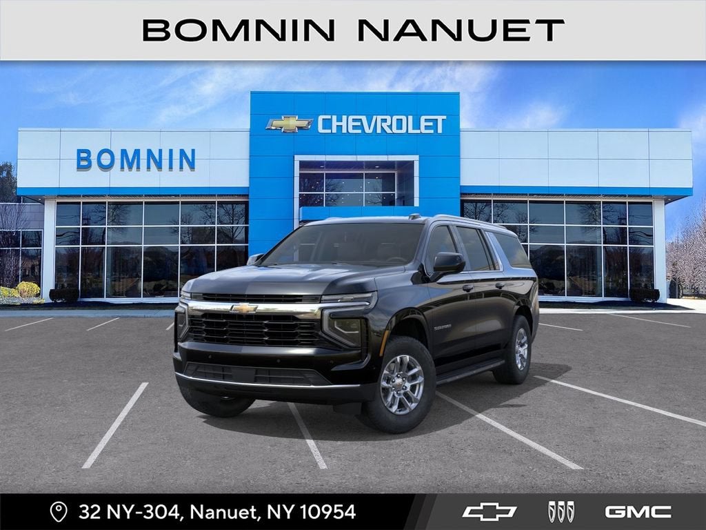 2026 Chevrolet Suburban LS in Black — front three-quarter view