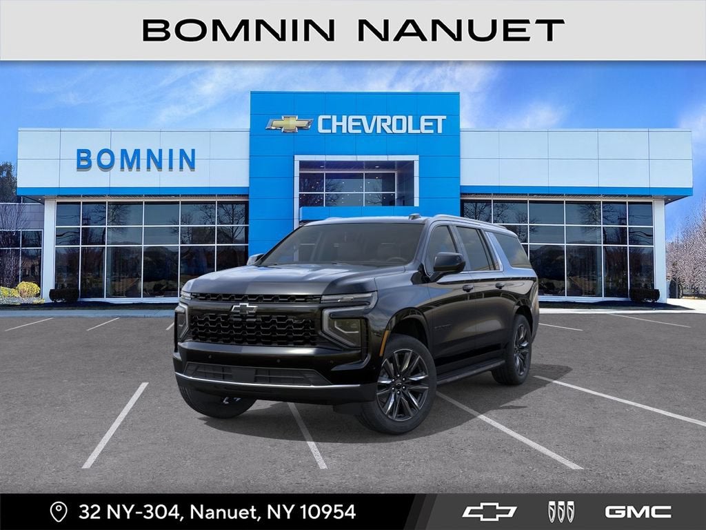 2026 Chevrolet Suburban LS in Black — front three-quarter view