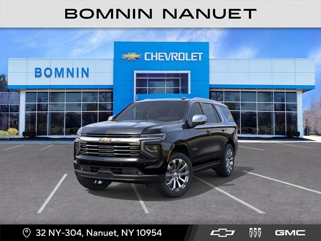 2026 Chevrolet Tahoe Premier in Black — front three-quarter view