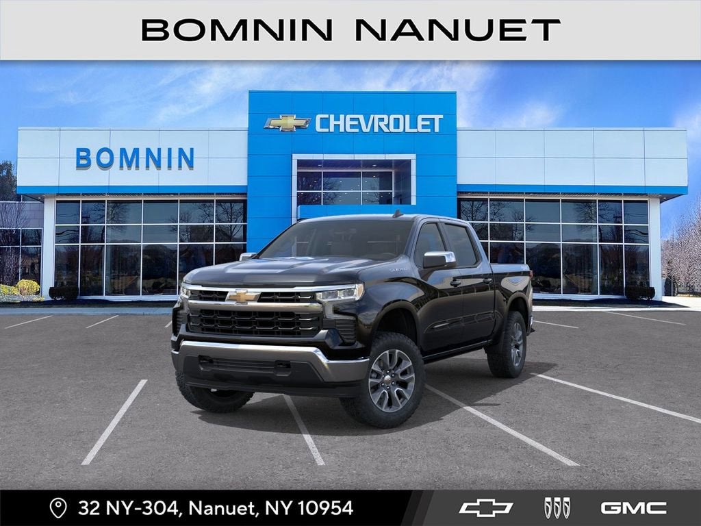 2026 Chevrolet Silverado 1500 LT in Black — front three-quarter view