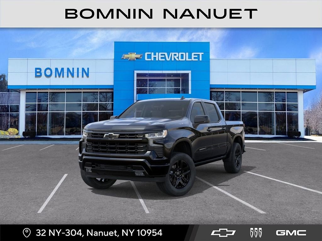 2026 Chevrolet Silverado 1500 RST in Black — front three-quarter view