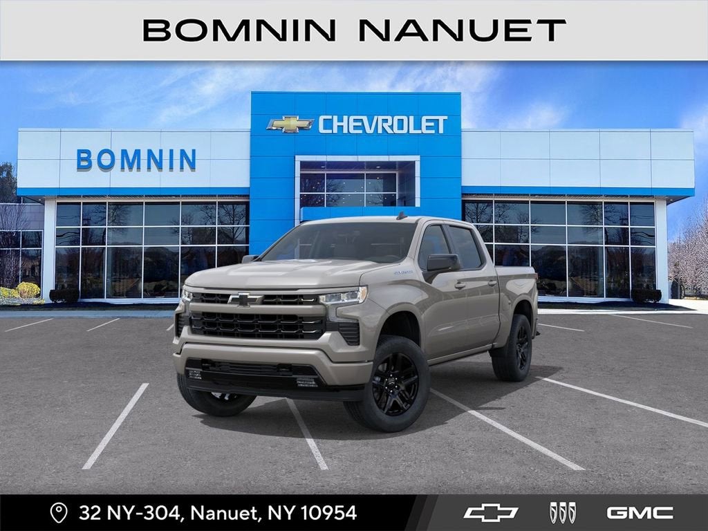 2026 Chevrolet Silverado 1500 RST in White Sands — front three-quarter view