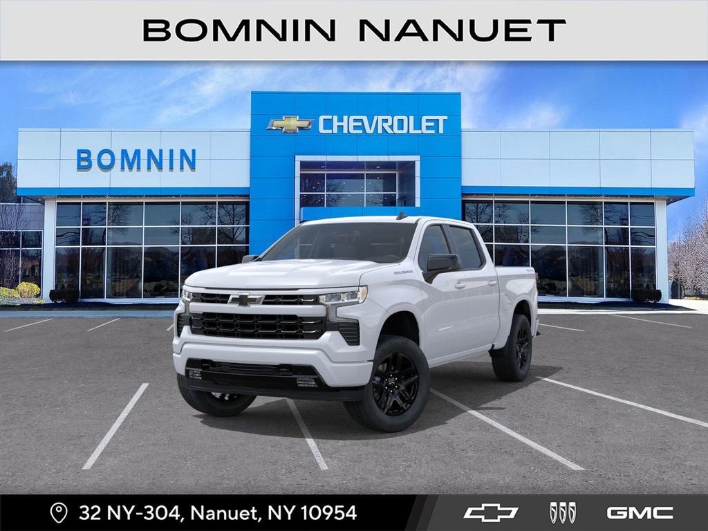 2026 Chevrolet Silverado 1500 RST in Summit White — front three-quarter view