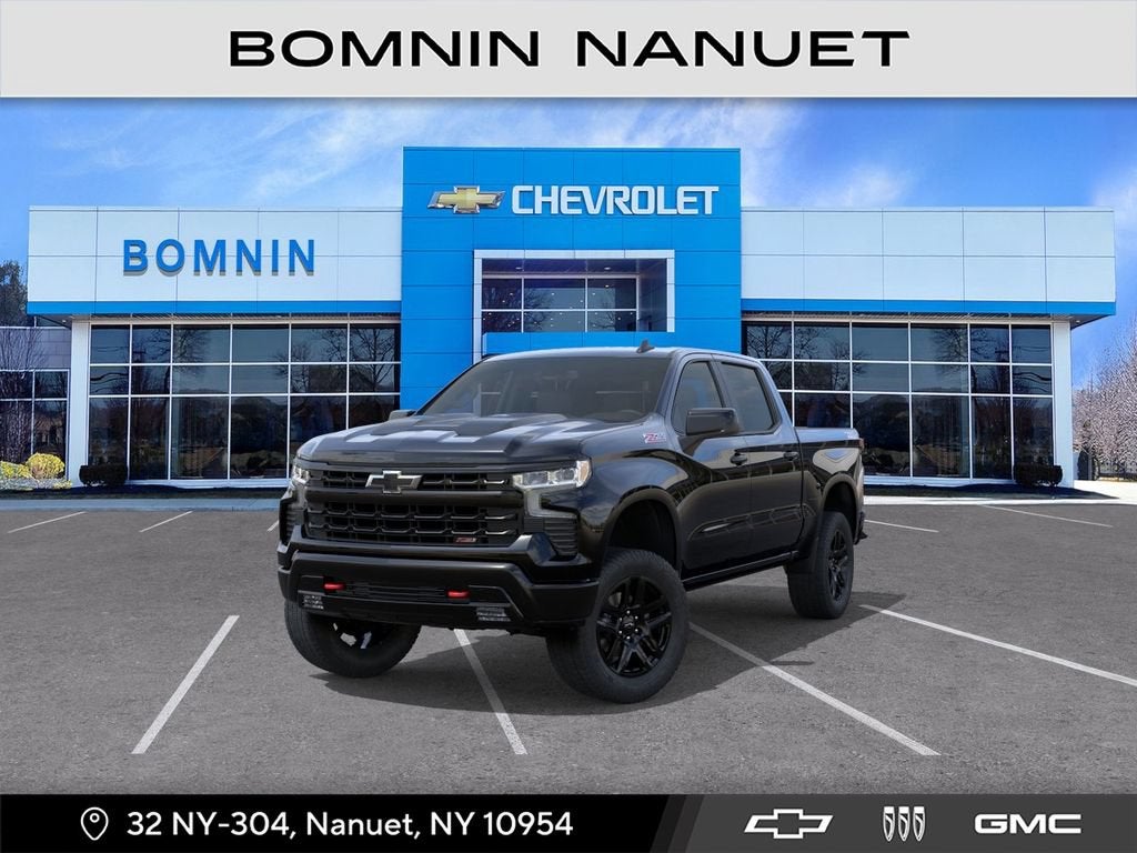 2026 Chevrolet Silverado 1500 LT Trail Boss in Black — front three-quarter view