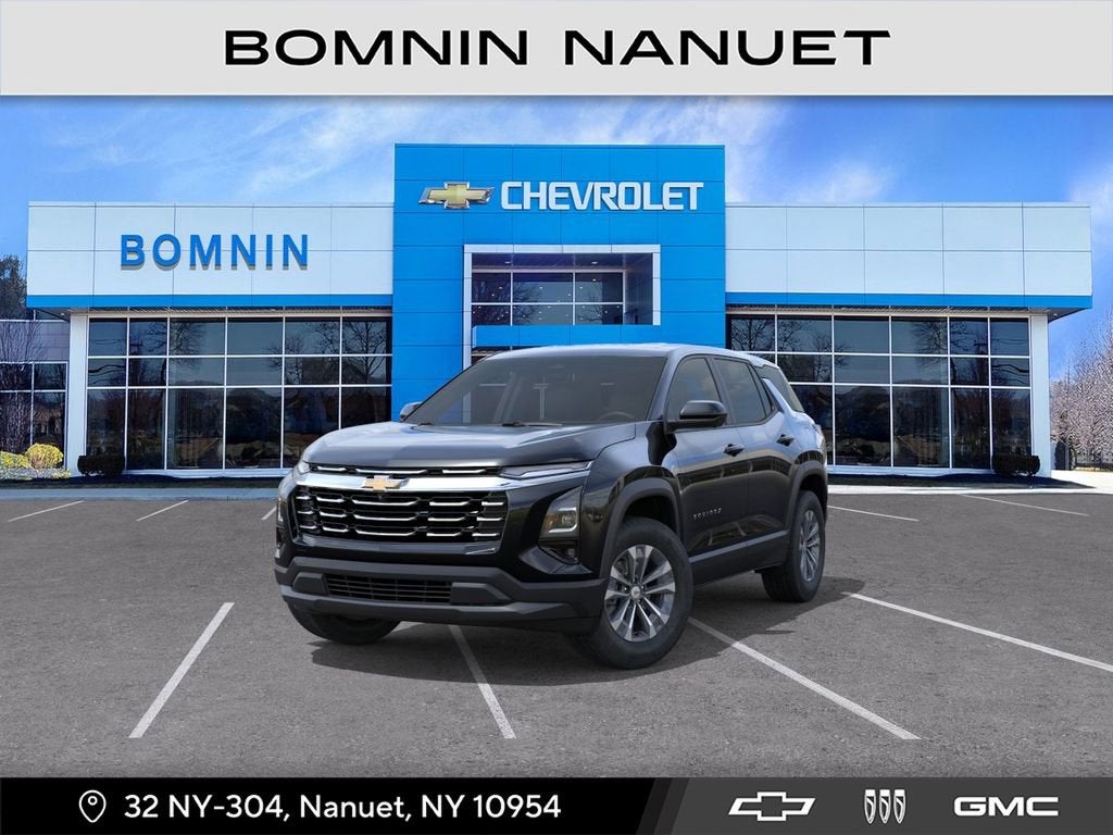 2026 Chevrolet Equinox LT in Mosaic Black Metallic — front three-quarter view