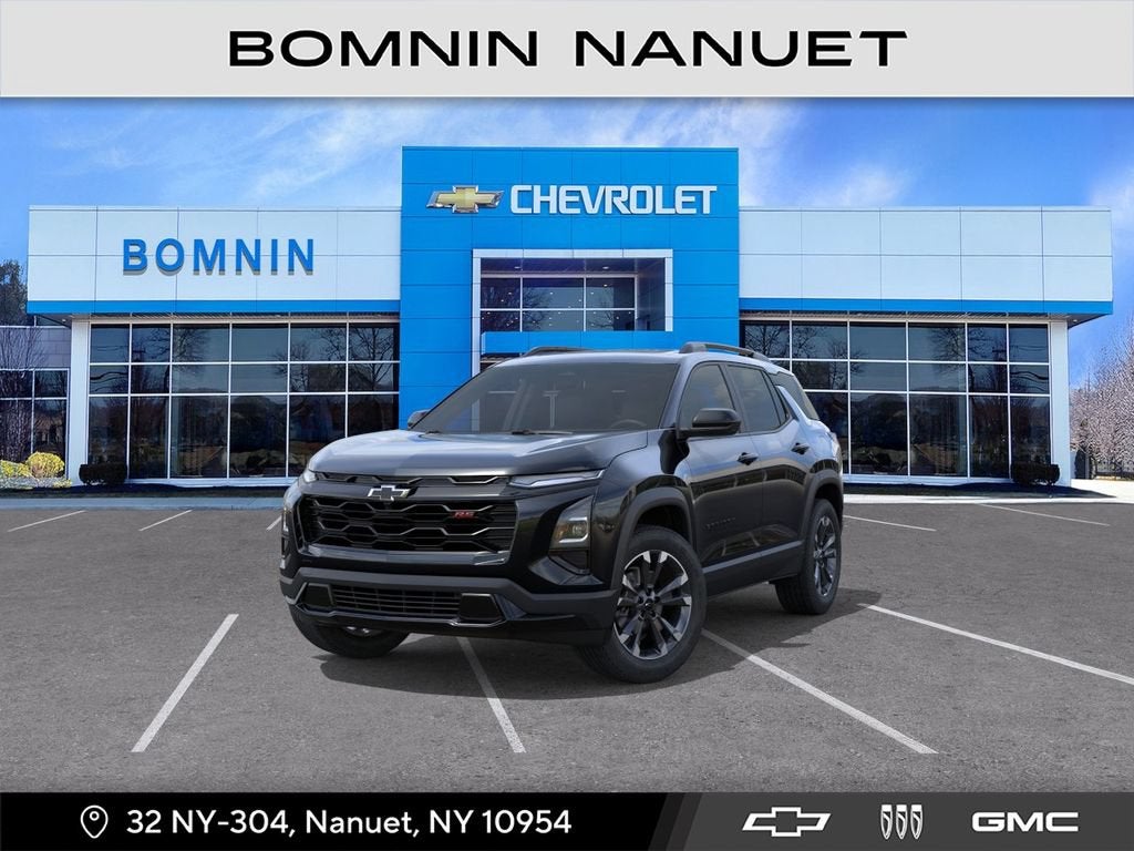 2027 Chevrolet Equinox AWD RS in Mosaic Black Metallic — front three-quarter view