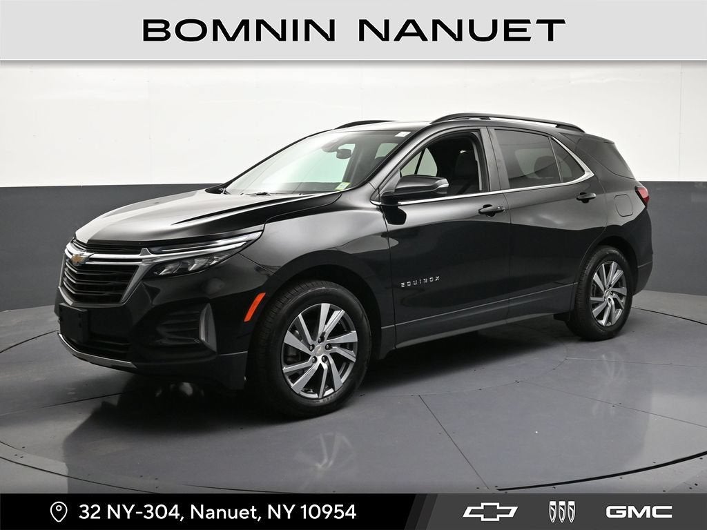 2023 Chevrolet Equinox LT in Mosaic Black Metallic — front three-quarter view