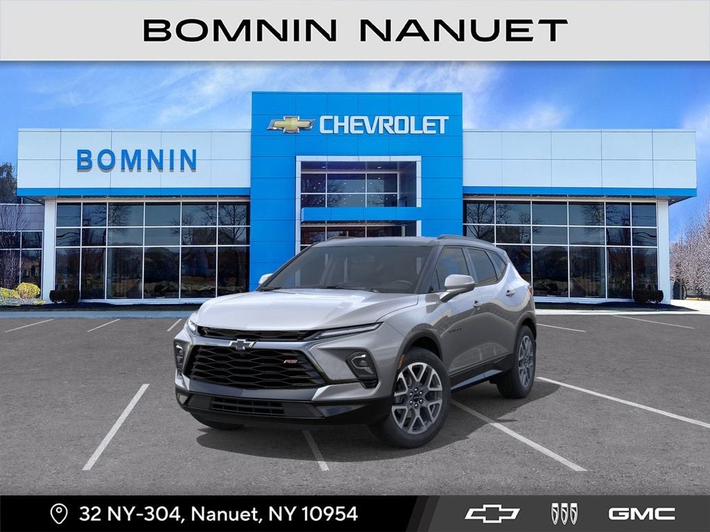 2026 Chevrolet Blazer RS in Sterling Gray Metallic — front three-quarter view