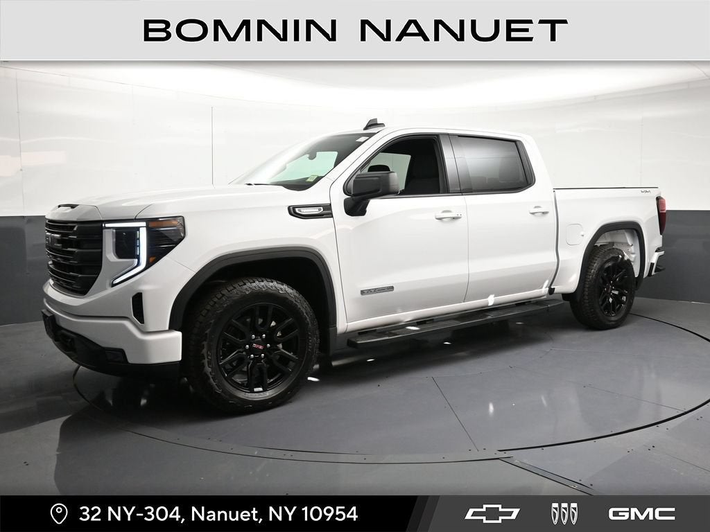 2026 GMC Sierra 1500 Elevation in Summit White — front three-quarter view
