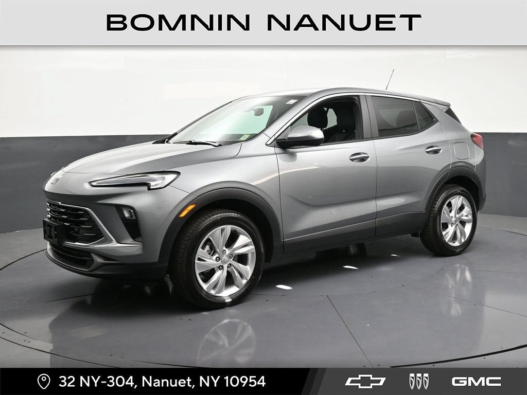 2026 Buick Encore GX Preferred in Moonstone Gray Metallic — front three-quarter view