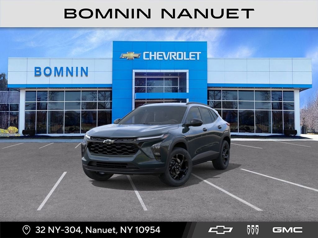 2026 Chevrolet Trax LT in Cypress Gray — front three-quarter view