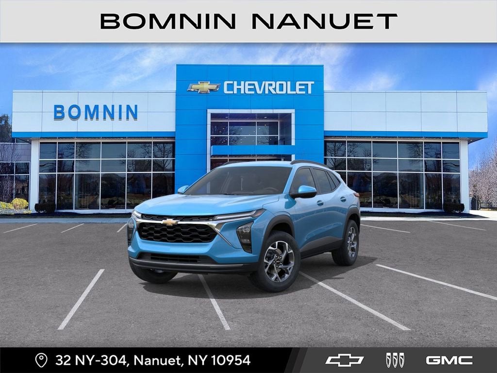 2026 Chevrolet Trax LT in Marina Blue Metallic — front three-quarter view