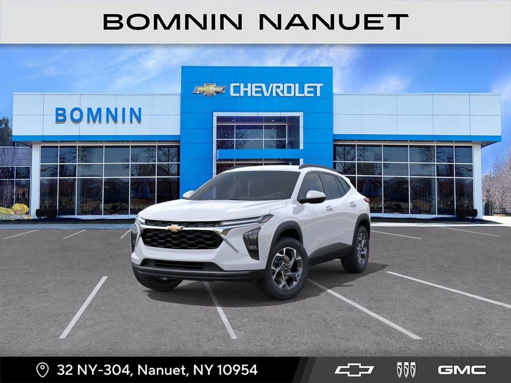 2026 Chevrolet Trax LT in Summit White — front three-quarter view