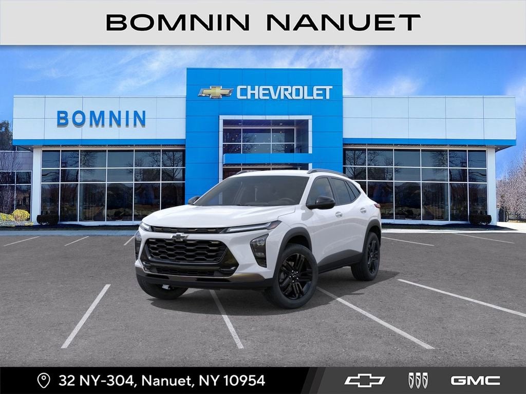 2026 Chevrolet Trax ACTIV in Summit White — front three-quarter view