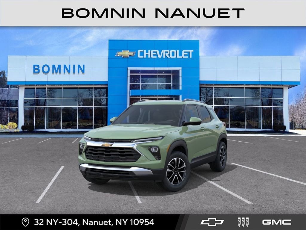 2026 Chevrolet Trailblazer LT in Cacti Green — front three-quarter view