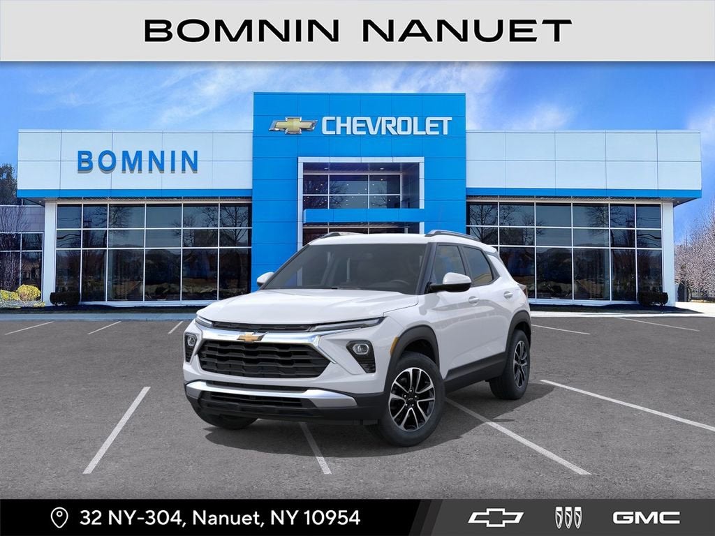 2026 Chevrolet Trailblazer LT in Summit White — front three-quarter view